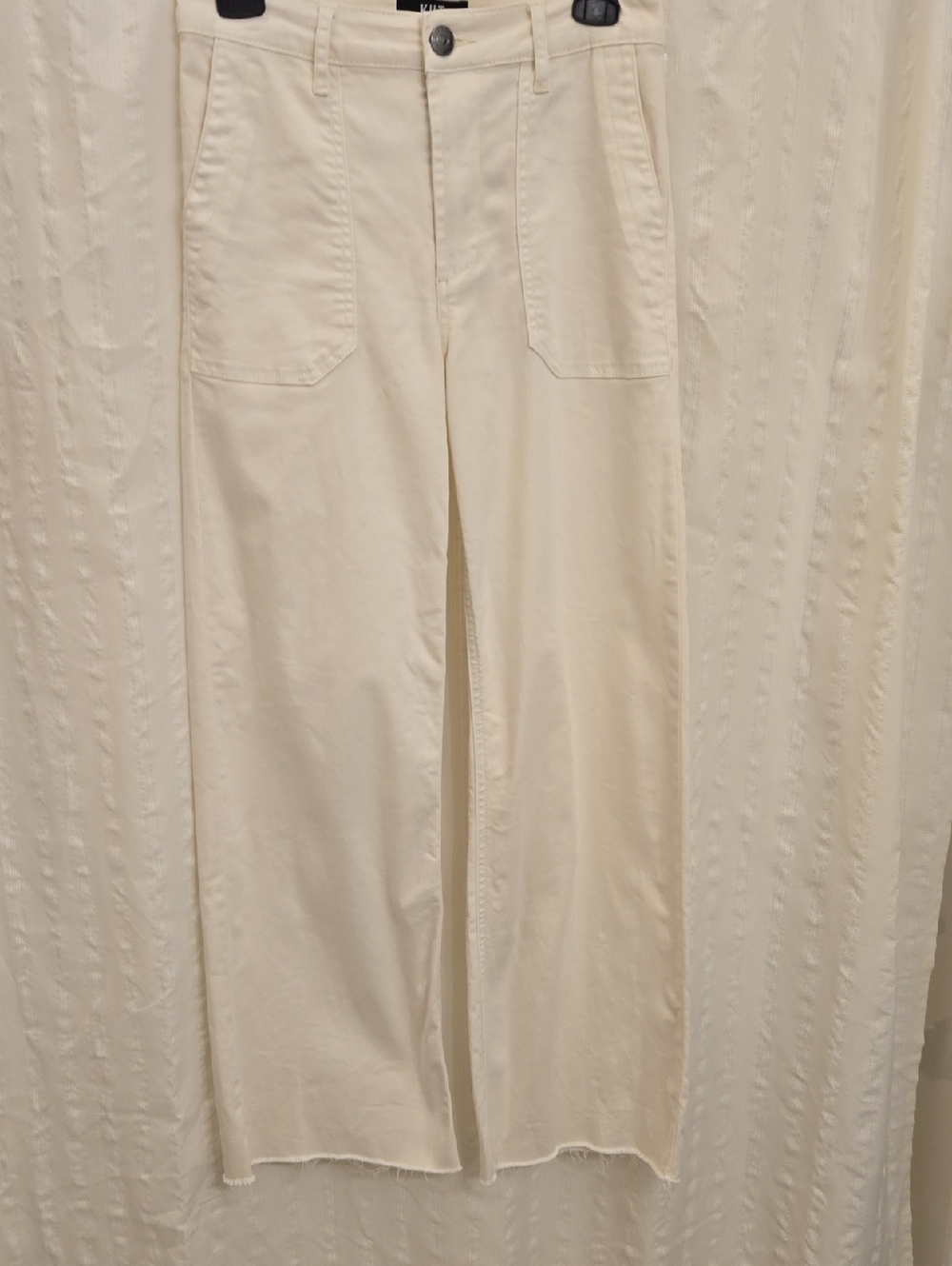 Kut from the Kloth Cream Top with Branded Neck Label